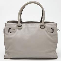 MICHAEL Michael Kors Grey Saffiano Leather Medium East West Dillon Tote