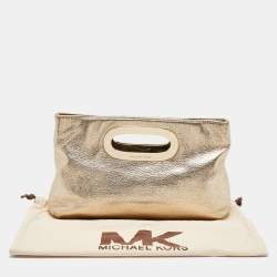 Pre Owned حقيبة كلتش مايكل مايكل كورس بيركلى جلد نقش سحلية ميتالك