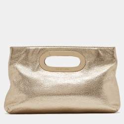 Pre Owned حقيبة كلتش مايكل مايكل كورس بيركلى جلد نقش سحلية ميتالك