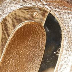 Pre Owned حقيبة كلتش مايكل مايكل كورس بير�كلى جلد نقش سحلية ميتالك