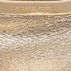 Pre Owned حقيبة كلتش مايكل مايكل كورس بيركلى جلد نقش سحلية ميتالك