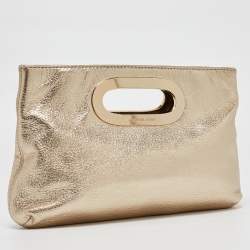 Pre Owned حقيبة كلتش مايكل مايكل كورس بيركلى جلد نقش سحلية ميتالك