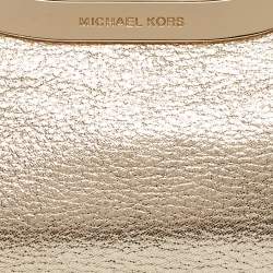 Pre Owned حقيبة كلتش مايكل مايكل كورس بيركلى جلد نقش سحلية ميتالك