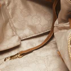 Pre Owned MICHAEL Michael Kors Brown Suede Fringe Presley Shoulder Bag