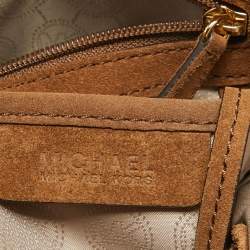 Pre Owned MICHAEL Michael Kors Brown Suede Fringe Presley Shoulder Bag