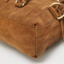 Pre Owned MICHAEL Michael Kors Brown Suede Fringe Presley Shoulder Bag