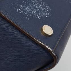 Pre Owned حقيبة يد توتس مايكل مايكل كورس سيلما جلد سافيانو أزرق كحلي كبيرة