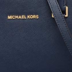 Pre Owned حقيبة يد توتس مايكل مايكل كورس سيلما جلد سافيانو أزرق كحلي كبيرة