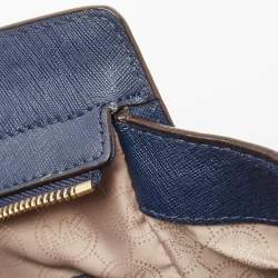 Pre Owned حقيبة يد توتس مايكل مايكل كورس سيلما جلد سافيانو أزرق كحلي كبيرة