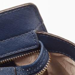 Pre Owned حقيبة يد توتس مايكل مايكل كورس سيلما جلد سافيانو أزرق كحلي كبيرة