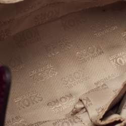 Pre Owned MICHAEL Michael Kors Burgundy Leather Hamilton Crossbody Bag