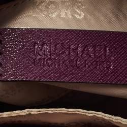 Pre Owned MICHAEL Michael Kors Burgundy Leather Hamilton Crossbody Bag