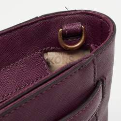 Pre Owned MICHAEL Michael Kors Burgundy Leather Hamilton Crossbody Bag