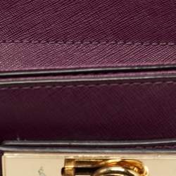 Pre Owned MICHAEL Michael Kors Burgundy Leather Hamilton Crossbody Bag