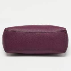 Pre Owned MICHAEL Michael Kors Burgundy Leather Hamilton Crossbody Bag