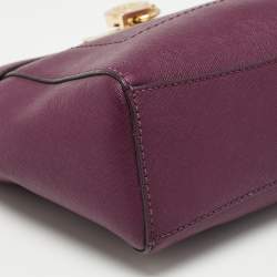 Pre Owned MICHAEL Michael Kors Burgundy Leather Hamilton Crossbody Bag