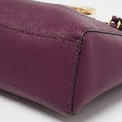 Pre Owned MICHAEL Michael Kors Burgundy Leather Hamilton Crossbody Bag