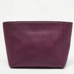 Pre Owned MICHAEL Michael Kors Burgundy Leather Hamilton Crossbody Bag