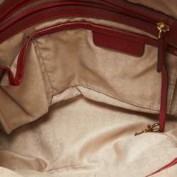 MICHAEL Michael Kors Red Saffiano Leather Jet Set Top Zip Tote