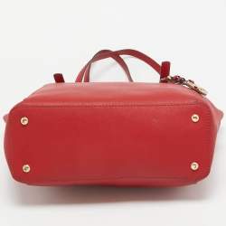 MICHAEL Michael Kors Red Saffiano Leather Jet Set Top Zip Tote