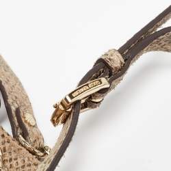 MICHAEL Michael Kors Grey Snakeskin Embossed Leather Cynthia Shoulder Bag