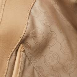 مملوكة مسبقًا MICHAEL Michael Kors Dark Brown Signature Coated Canvas Large Jet Set Travel Tote