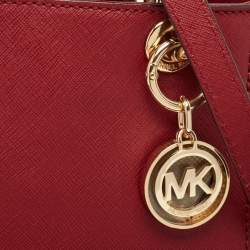 MICHAEL Michael Kors Red Leather Mini Cynthia Tote