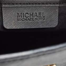 MICHAEL Michael Kors Black Saffiano Leather Large Selma Satchel