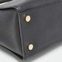 MICHAEL Michael Kors Black Saffiano Leather Large Selma Satchel