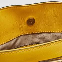 Pre Owned MICHAEL Michael Kors Yellow Leather Large Hamilton North South Tote