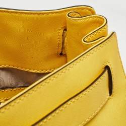 Pre Owned MICHAEL Michael Kors Yellow Leather Large Hamilton North South Tote