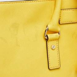 Pre Owned MICHAEL Michael Kors Yellow Leather Large Hamilton North South Tote