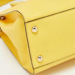 Pre Owned MICHAEL Michael Kors Yellow Leather Large Hamilton North South Tote