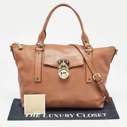 MICHAEL Michael Kors Brown Leather Hamilton Satchel