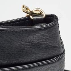 Pre Owned MICHAEL Michael Kors Black Leather Hamilton Crossbody Bag