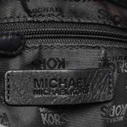 Pre Owned MICHAEL Michael Kors Black Leather Hamilton Crossbody Bag