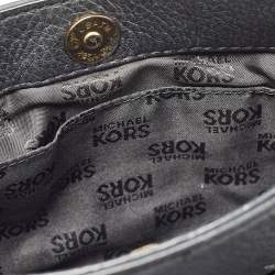 Pre Owned MICHAEL Michael Kors Black Leather Hamilton Crossbody Bag