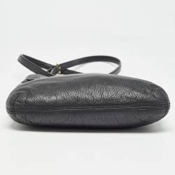 Pre Owned MICHAEL Michael Kors Black Leather Hamilton Crossbody Bag