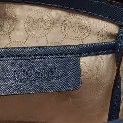 Pre Owned MICHAEL Michael Kors Dark Blue Leather Large Selma Satchel