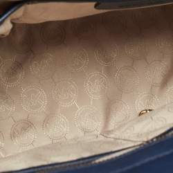 Pre Owned MICHAEL Michael Kors Dark Blue Leather Large Selma Satchel