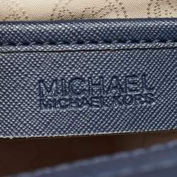Pre Owned MICHAEL Michael Kors Dark Blue Leather Large Selma Satchel