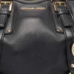 Pre Owned MICHAEL Michael Kors Black Leather Bedford Satchel