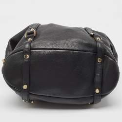 Pre Owned MICHAEL Michael Kors Black Leather Bedford Satchel