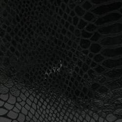 Pre Owned MICHAEL Michael Kors Black Phyton Effect Suede East West Hamilton Tote