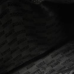 Pre Owned MICHAEL Michael Kors Black Phyton Effect Suede East West Hamilton Tote