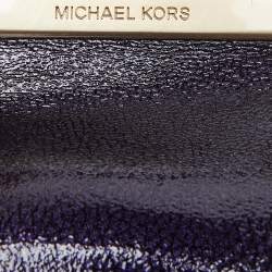 Pre Owned MICHAEL Michael Kors Purple Patent Leather Berkley Clutch