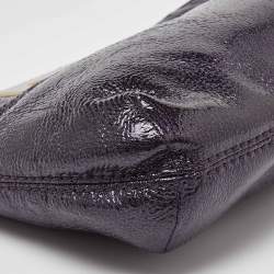 Pre Owned MICHAEL Michael Kors Purple Patent Leather Berkley Clutch