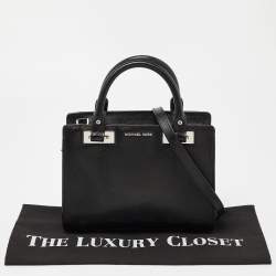 Pre Owned MICHAEL Michael Kors Black Leather Quinn Tote