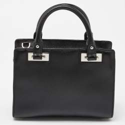 Pre Owned MICHAEL Michael Kors Black Leather Quinn Tote