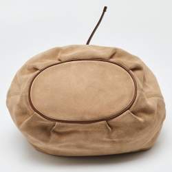 MICHAEL Michael Kors Beige/Brown Suede and Shearling Fur Bucket Bag
